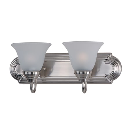 Maxim Lighting Essentials 2-Light 18" Wide Satin Nickel Vanity Light 8012FTSN